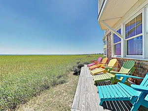 Image of Immaculate Beachfront Retreat with Chef’s Kitchen, Ocean Vistas & Firepit