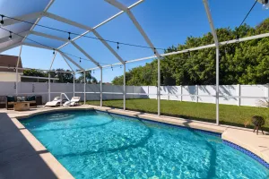Image of New Rental 3 Bedroom Saltwater Pool Home Sleeps 6 Fenced Backyard 3 Home by Redawning