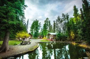 Image of A Cabin by the Pond