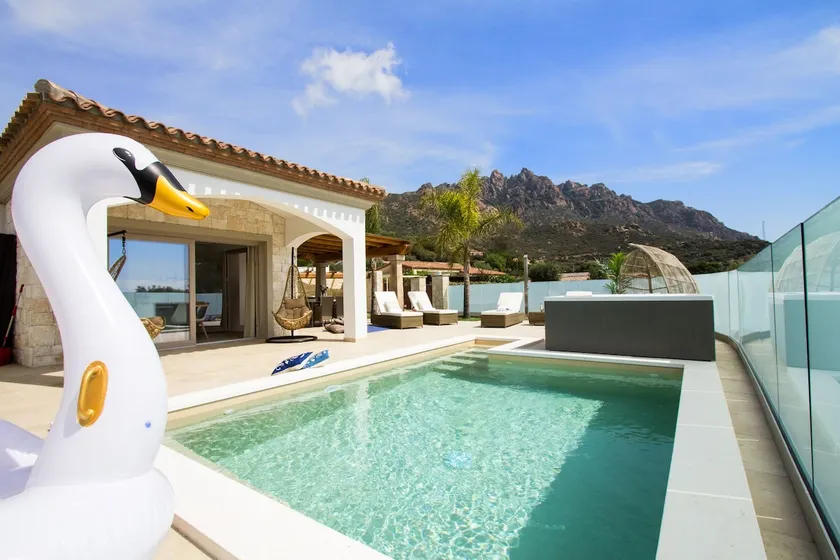 Mediterranean-style villa with a private pool on Foxi Manna Beach in Sardinia - Image 1