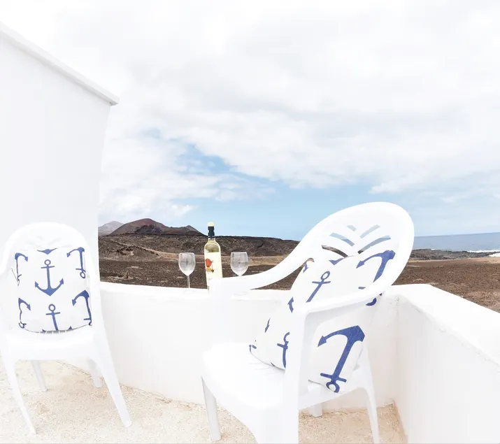 Casa Los Lajares, mit Blick auf das Meer, mit herrlichem Blick auf das Meer und die Vulkane - Image 1