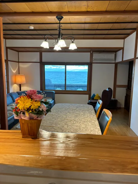 Yururi, in front of the sea, with a panoramic view from the window of the sea, moon, and sunrise - Image 1