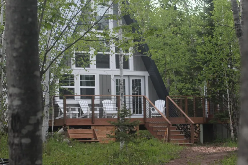 River Run: Secluded Riverside A-Frame & Sauna Two Miles West Of Grand Marais - Image 1