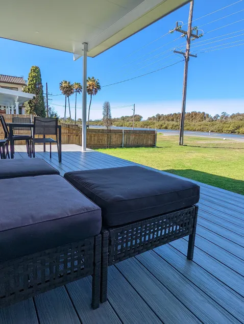 Lakeside House Tuncurry with deck overlooking the lake - Image 1