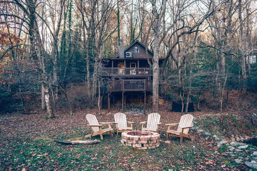 Creekside Log Cabin w/ Hot Tub & Outdoor Firepit - Image 1