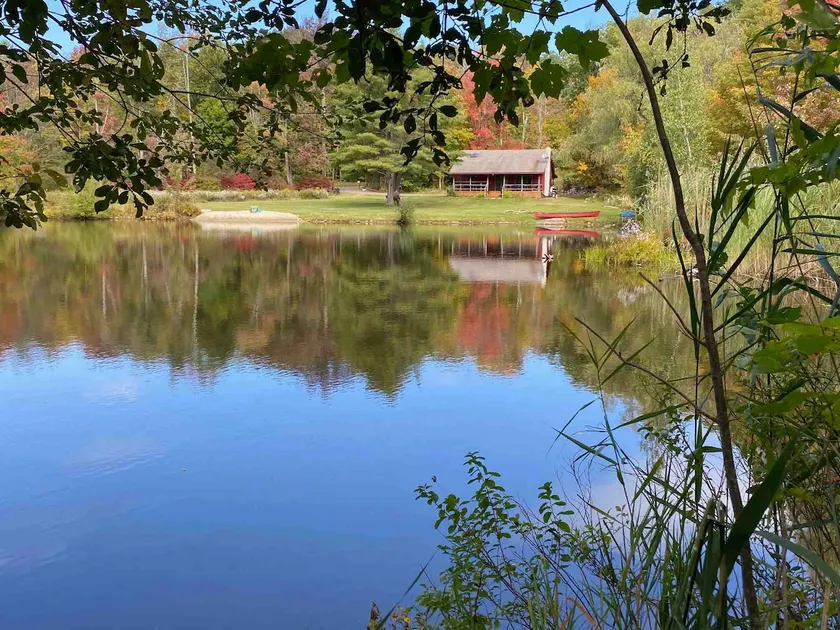 Rustic cabin on private pond and 7 acres! Woodstove, porch for wildlife viewing - Image 1