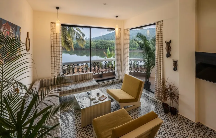 2BHK River view Apt| Panoramic River View- Siolim - Image 1