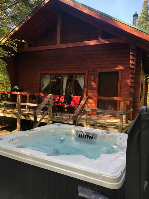 Log cabin on the banks of the Jacques Cartier River + HOT TUB - Image 1