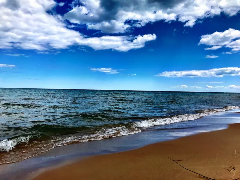 Coastal Breeze · Steps to Sandy Lake Huron - Image 1