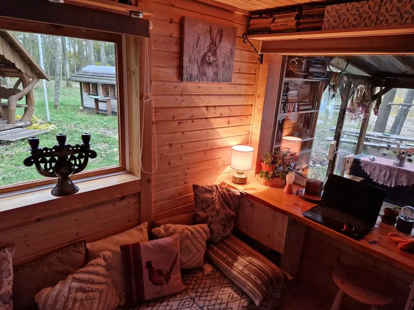 Eco sauna house, in the woods, on the shore of the lake. - Image 1