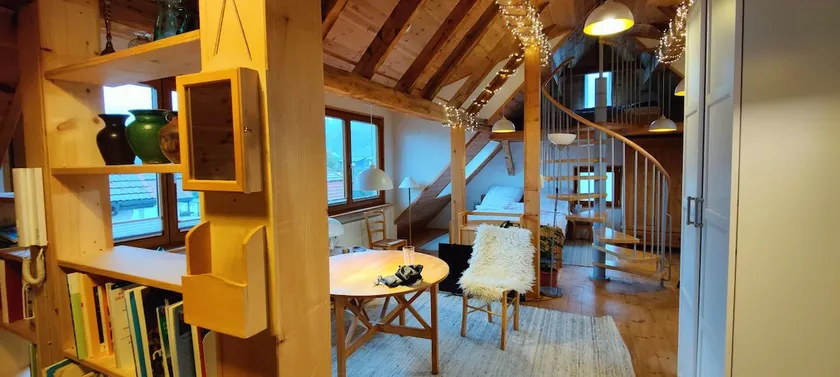 Cozy attic apartment with 16 windows, Wi-Fi, glass - Image 1