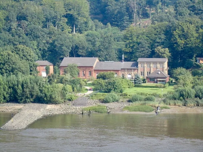 Historic waterworks on Hamburg's Elbe beach - Image 1