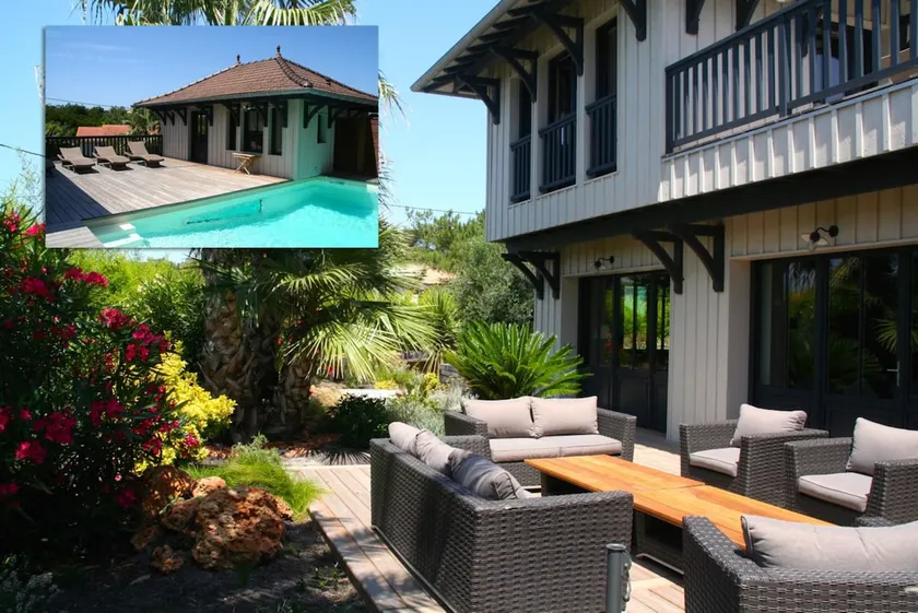 Luksus villa med opvarmet pool og aircondition i Cap Ferret, direkte klit placering - Image 1