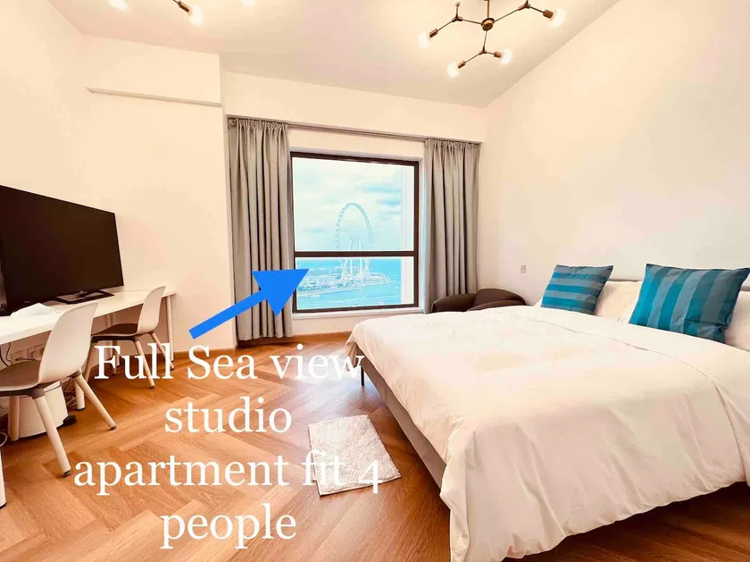 2Min to beach,JBR Full sea view Studio Apart Fit4 - Image 1