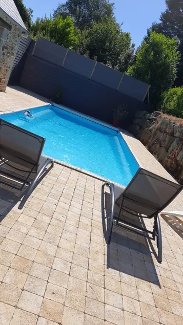 Longere, heated pool, view of chapel. - Image 1