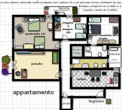 Apartment for 4/5/6/7/8 people - Image 1