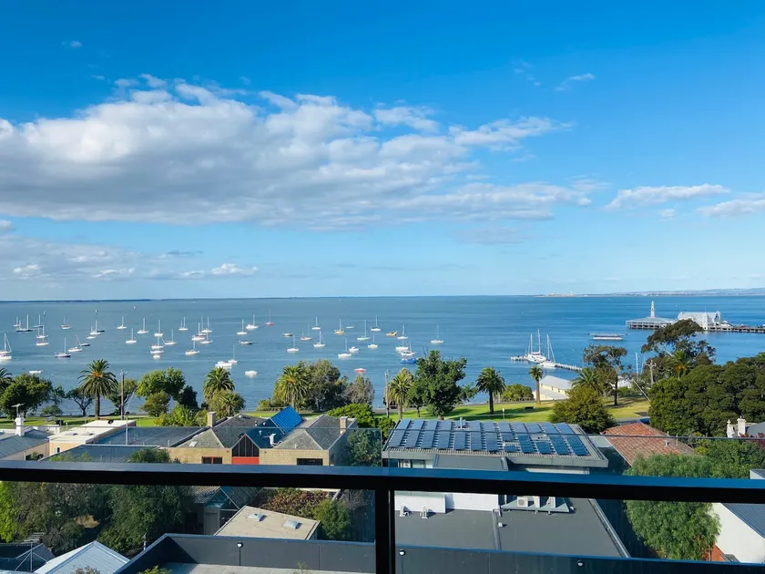 Balcony Bay View | Geelong Waterfront 2BR/2BA - Image 1