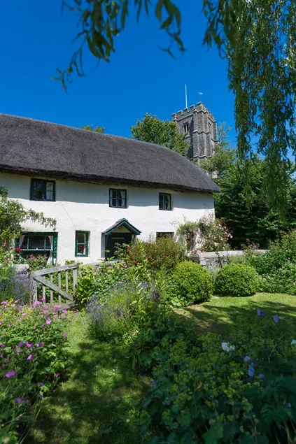 Thatched Devon Cottage beside stream near beach - Image 1