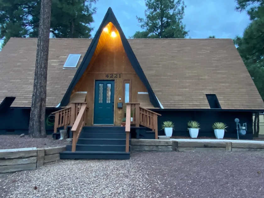Cozy MCM A-Frame Cabin - Image 1