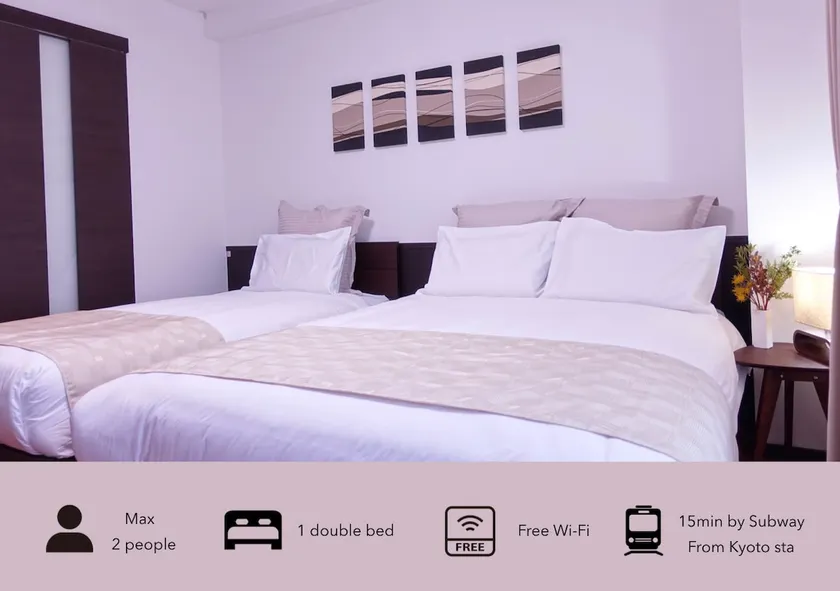Cocoro Hotel Kyoto、Apartment with double bed and . - Image 1