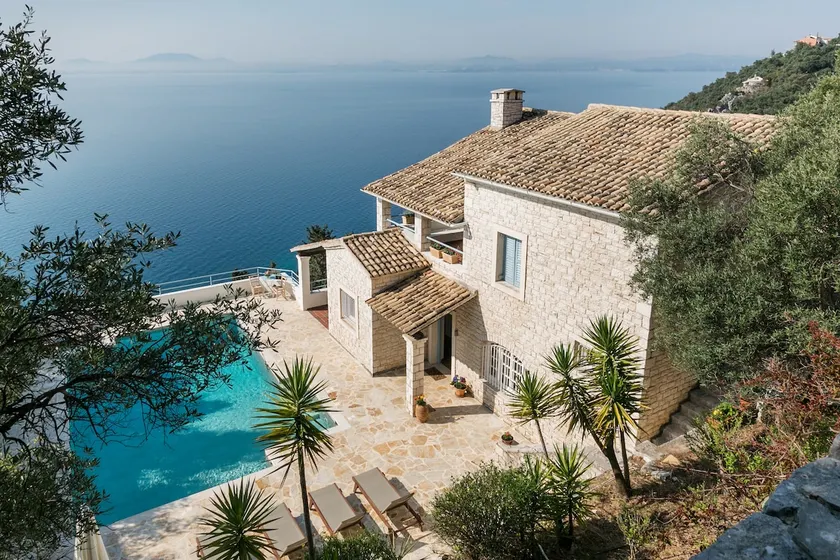 Sea Breeze Villa with stunning views in Corfu with private path to the beach - Image 1