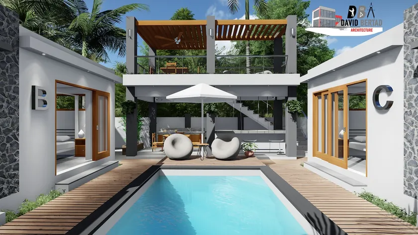 Studio (B) Studio with Pool, open Air Shower Bath - Image 1