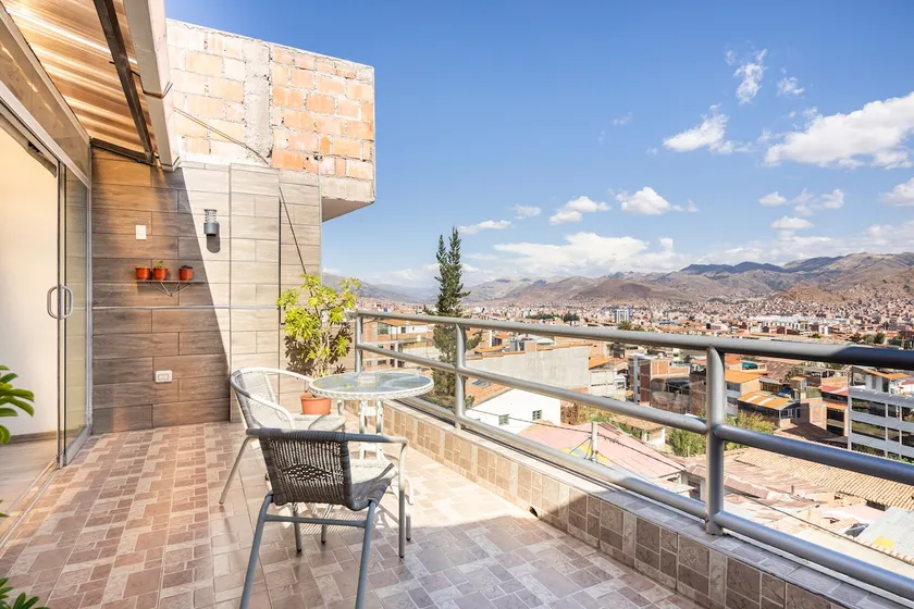 Modern studio with a private terrace and a king-size bed - Image 1