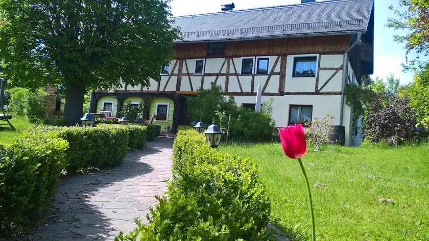 nice old house near the forest in the natur - Image 1
