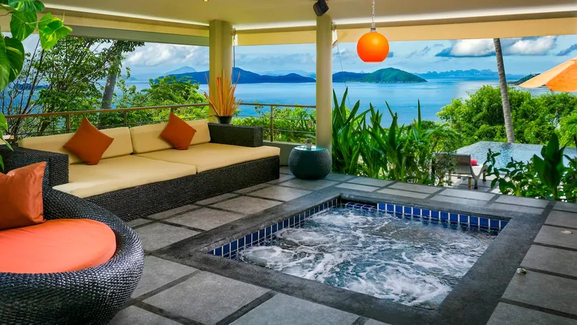 2-sengs villa med spektakulær havudsigt, pool, jacuzzi, gratis bil og overførsler - Image 1
