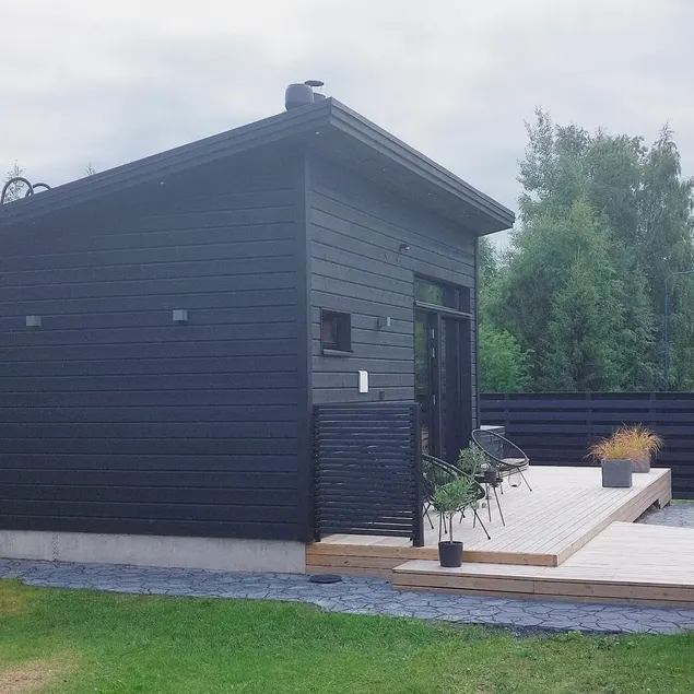 Backyard wooden sauna with all condiments - Image 1