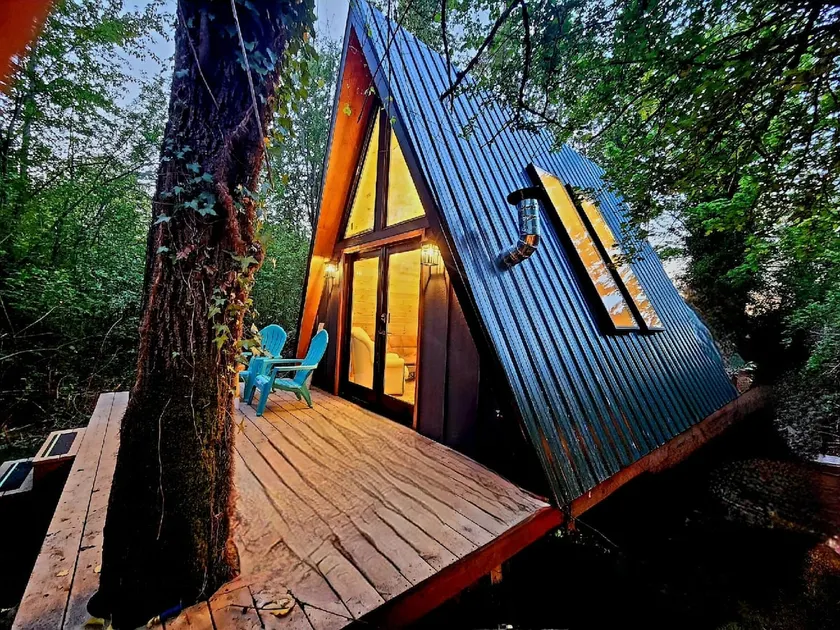 Secluded A-Frame w/ Hot Tub • Forest & Stream - Image 1