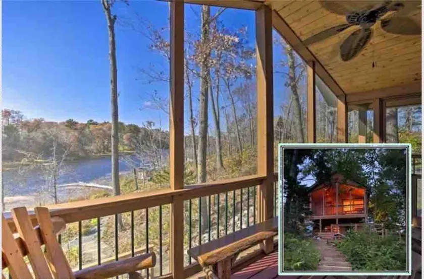 Secluded Waterfront Cabin on hiking trails! Lake on one side river on the other. - Image 1