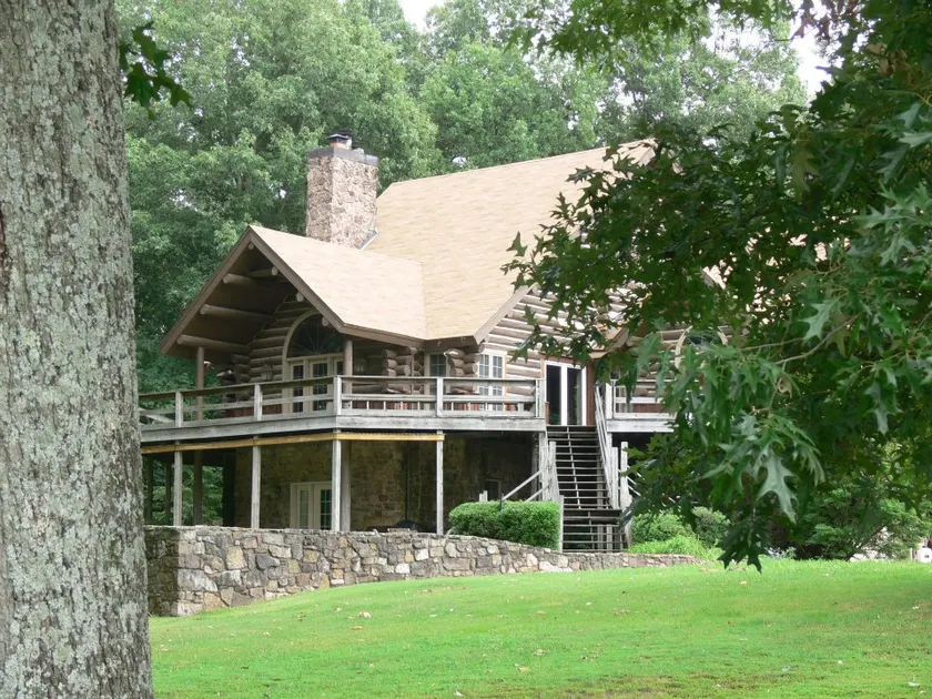 Log Cabin with Covered Bridge - Image 1