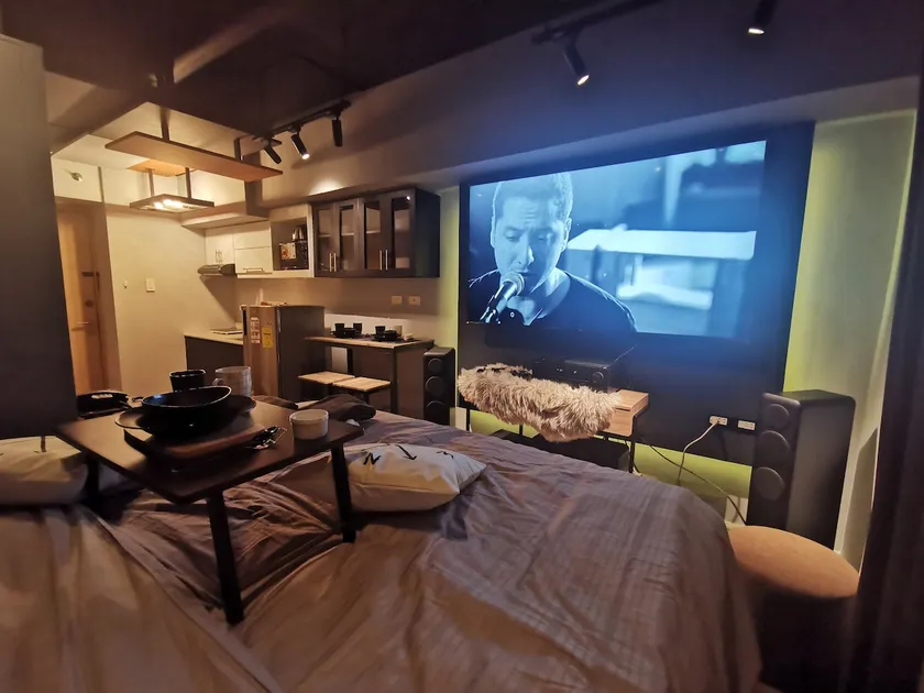 75 inch TV with Playstation 5 and home theater - Image 1