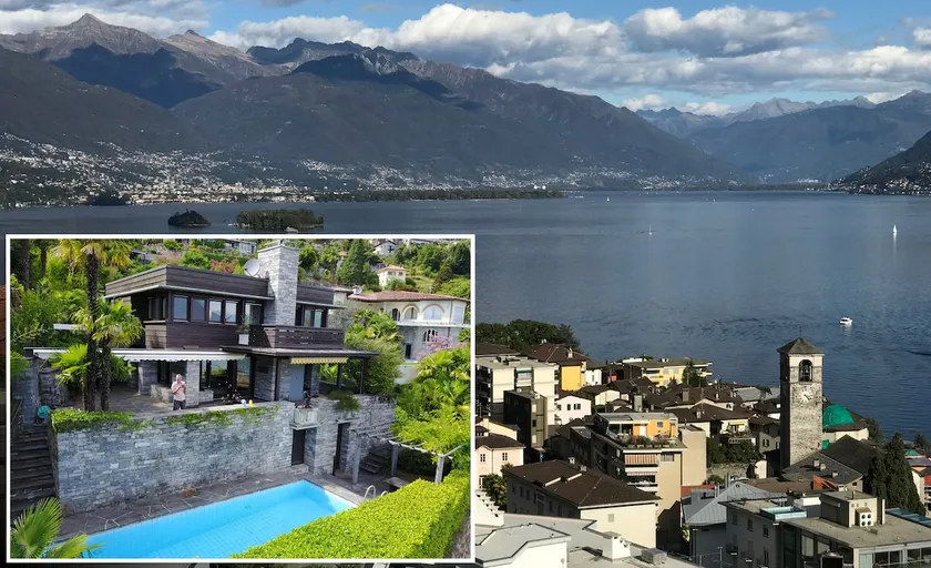 House with pool over Brissago on Lake Maggiore - Image 1