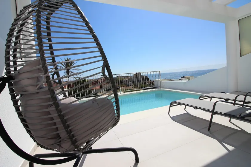 Modern house, private heated pool and sea views - Image 1