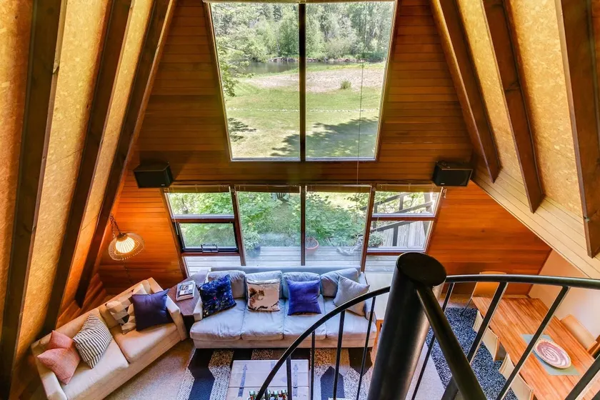 Vintage A-Frame Riverfront Cabin - Image 1