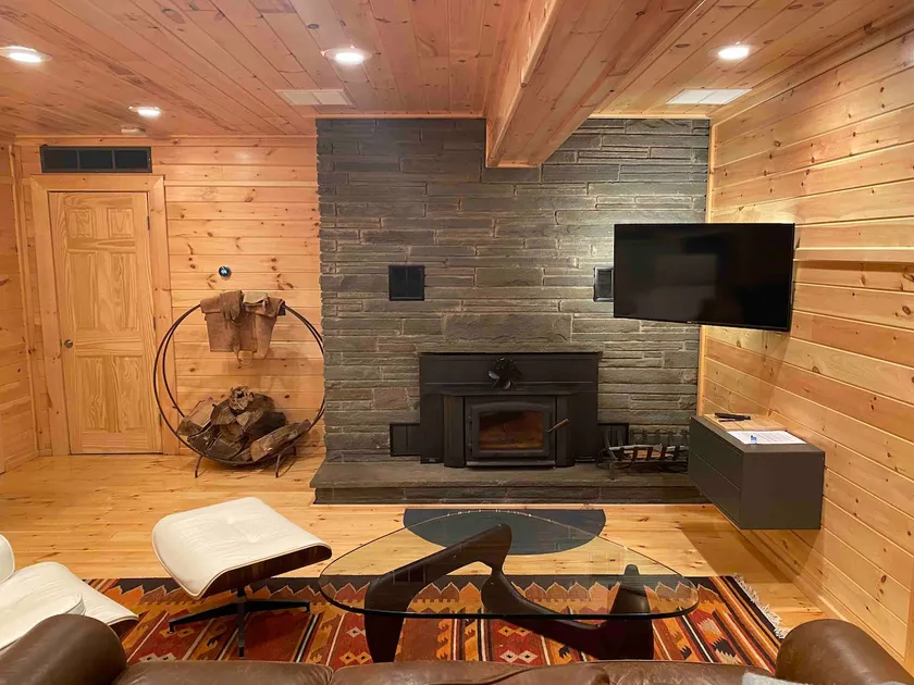 Cozy modern Catskills cabin overlooking waterfall - Image 1