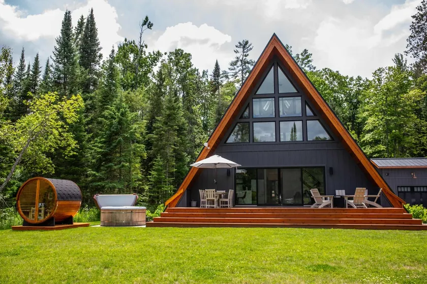 TreeTops Ayframe, Supersized AFrame on the River with Hot Tub - Image 1
