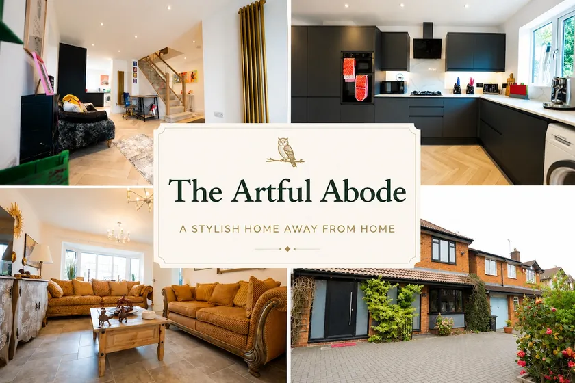 Artful Abode - 4BR House, Garden Patio, Parking, Sleeps 8 - Image 1
