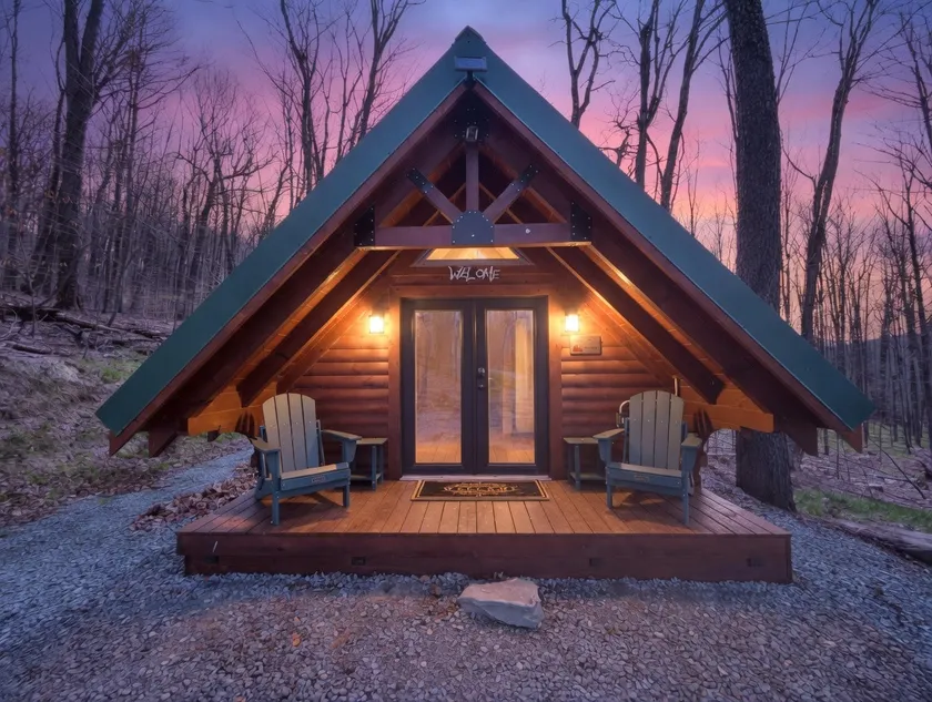 NEW- Peak Forest Log Cabin in the Woods - Image 1