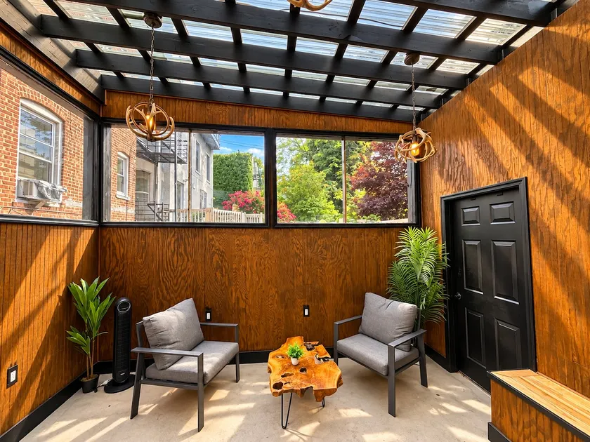 Hoboken Brownstone Gem with Sunroom | Mins to NYC - Image 1