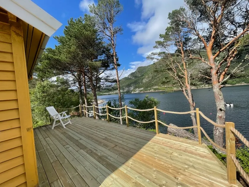Cabin with boat close to the sea, Hitra municipality - Image 1