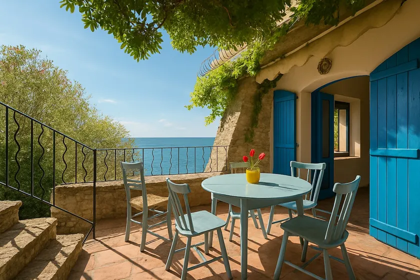 A Terrace with Capri Sea View from Sorrento - Image 1