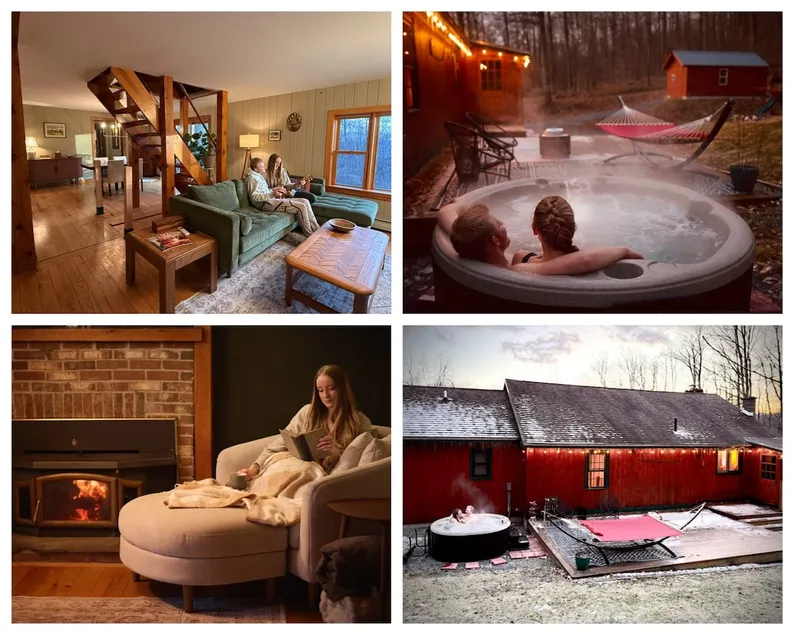 Woodland Cabin on 18 acres w/ hot tub & fireplace - Image 1