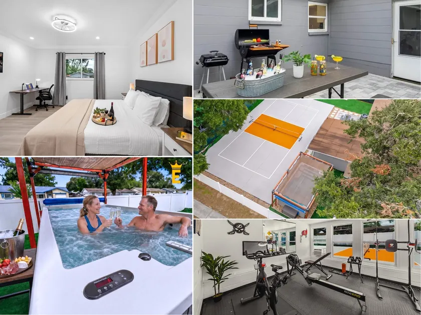 Pickleball Court - Gym - Modern & Stunning Home - Image 1