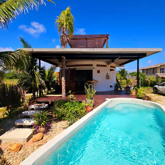Beach House with private Pool, Roof and View - Image 1