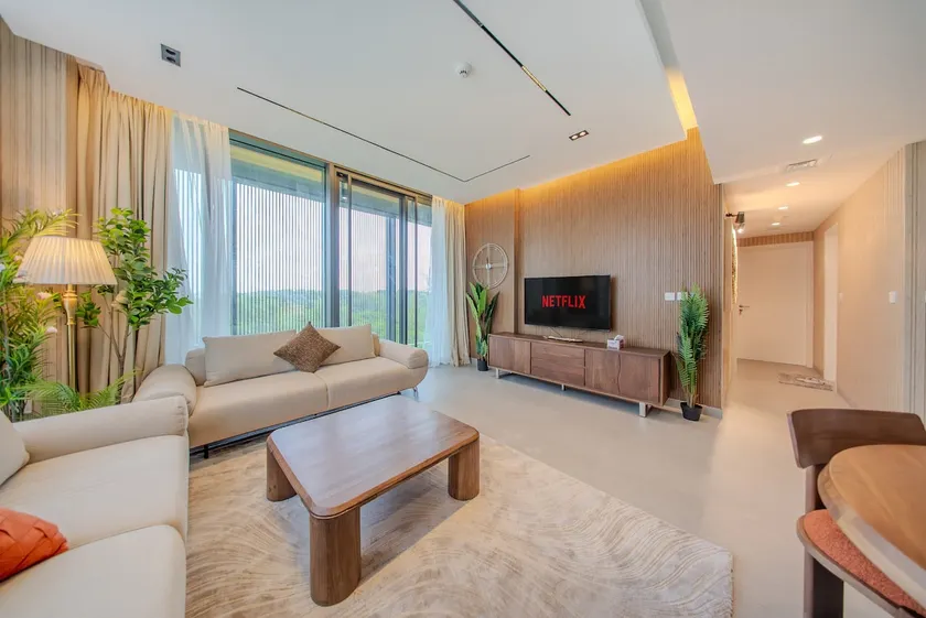 2BR Home - Aljada's Amazing Green Views - Sleeps 6 - Image 1