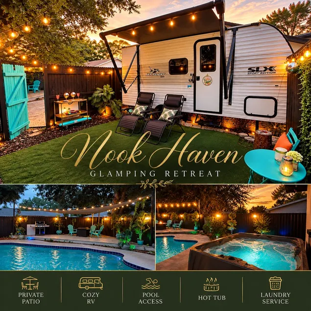 Cozy RV Stay|Hot Tub•Pool• FirePit •Private Patio - Image 1