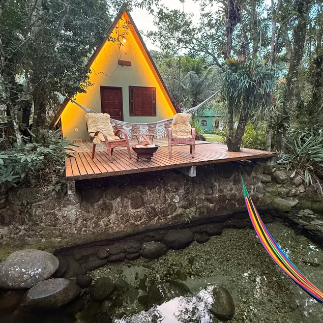 Romantic Chalet with Private Waterfall and Jacuzzi - Image 1
